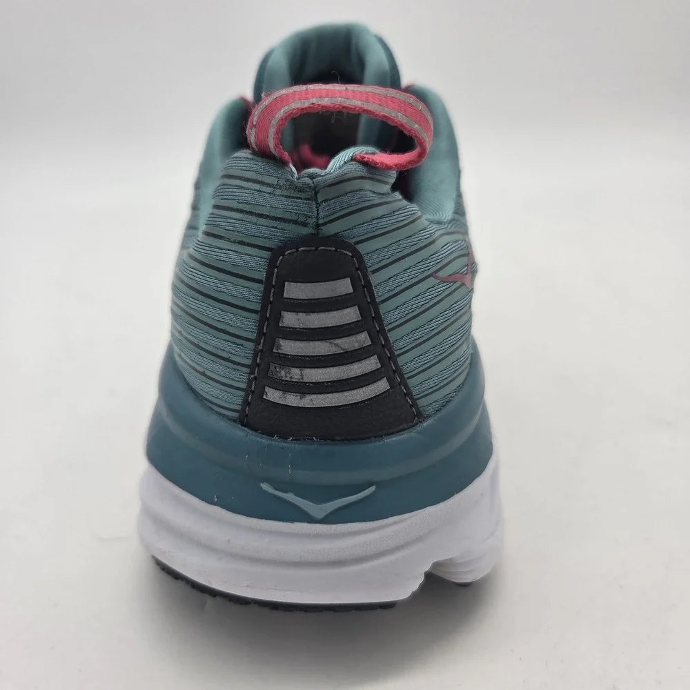 Hoka One One Bondi 6 Shoes Womens Size 6.5 Teal Green Pink Running 1019270 CGSL